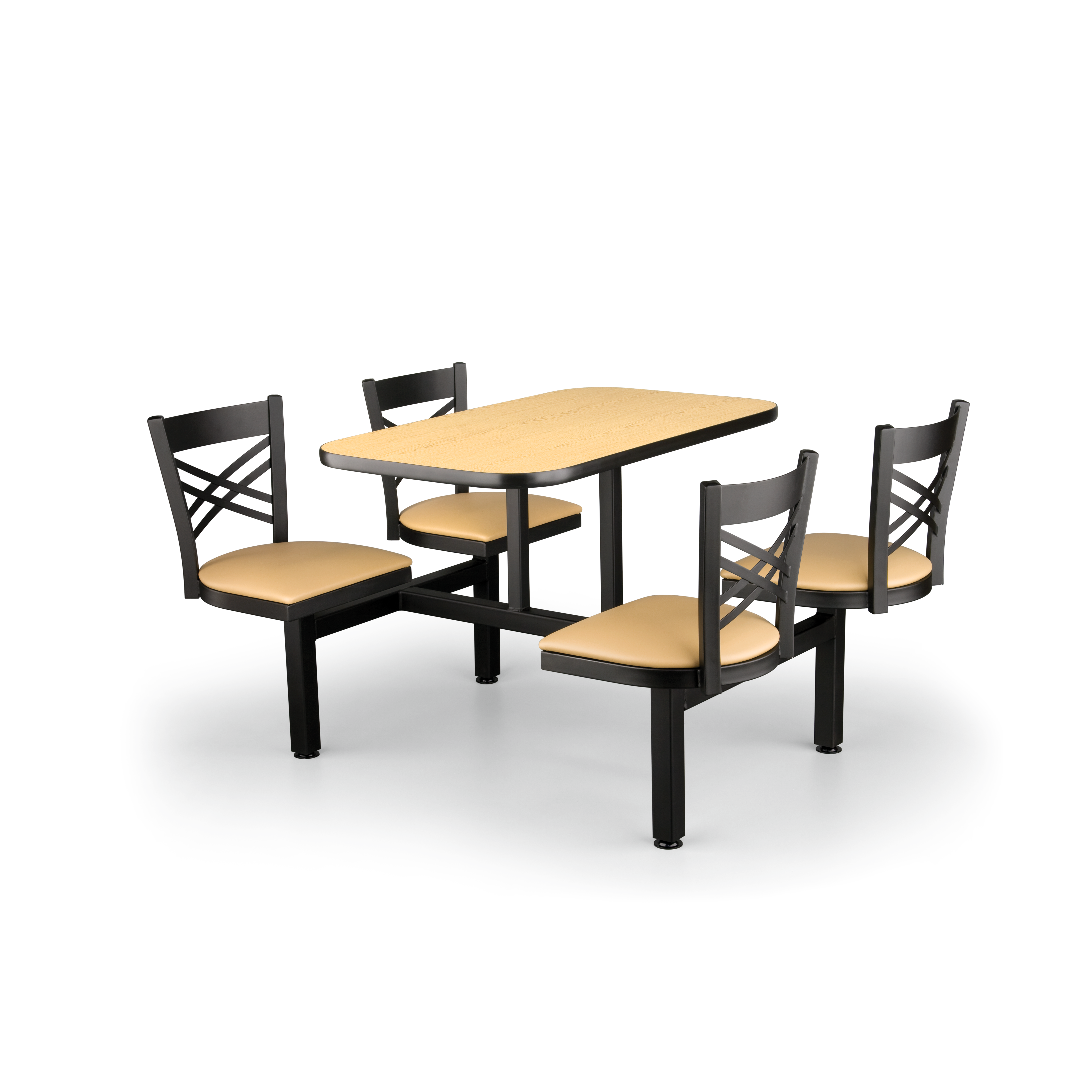 Cluster Unit with Metal Back, Padded Swivel Seats