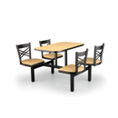 Cluster Unit with Metal Back, Padded Swivel Seats