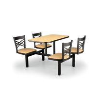 Cluster Unit with Metal Back, Padded Swivel Seats