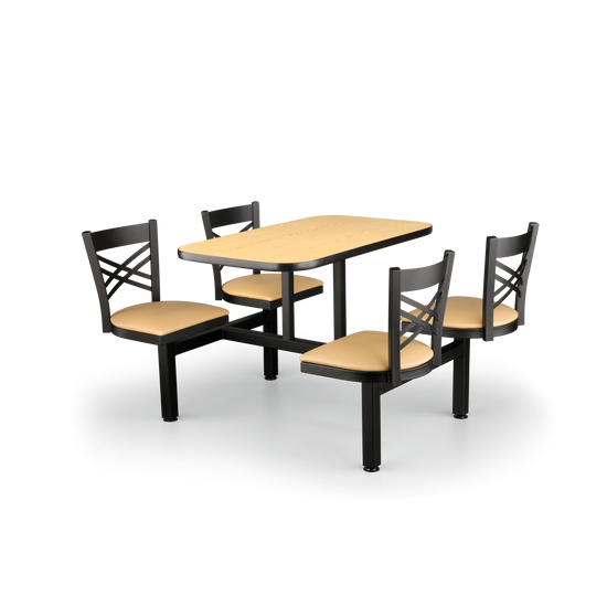 Cluster Unit with Metal Back, Padded Swivel Seats