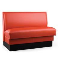 Upholstered Plain Back Booth