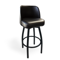 Upholstered Bucket Barstool w/ M201 Frame