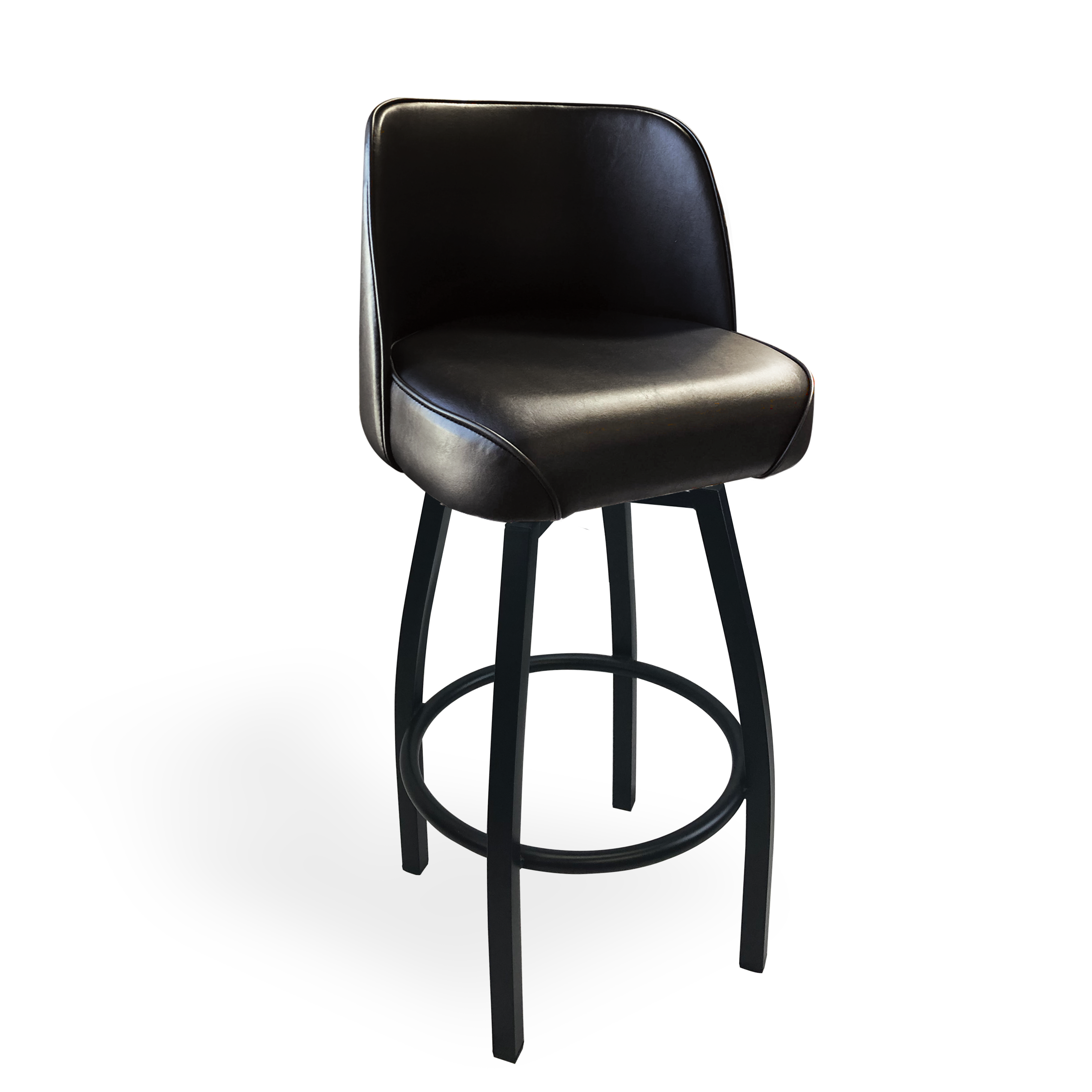 Upholstered Bucket Barstool w/ M201 Frame