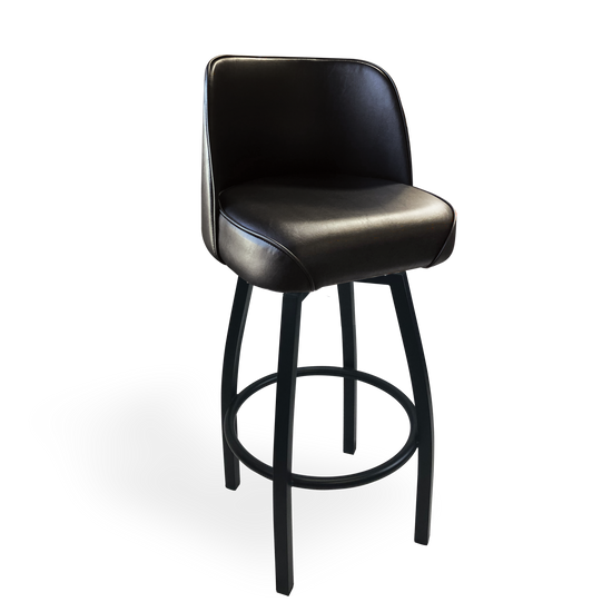 Upholstered Bucket Barstool w/ M201 Frame
